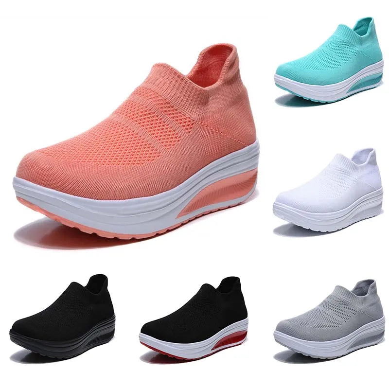 Sneakers Women Fashion Femme Women Shoes New Women'S Vulcanized Shoes Sneakers Thick Bottom Slip on Female Women Shoe plus Size