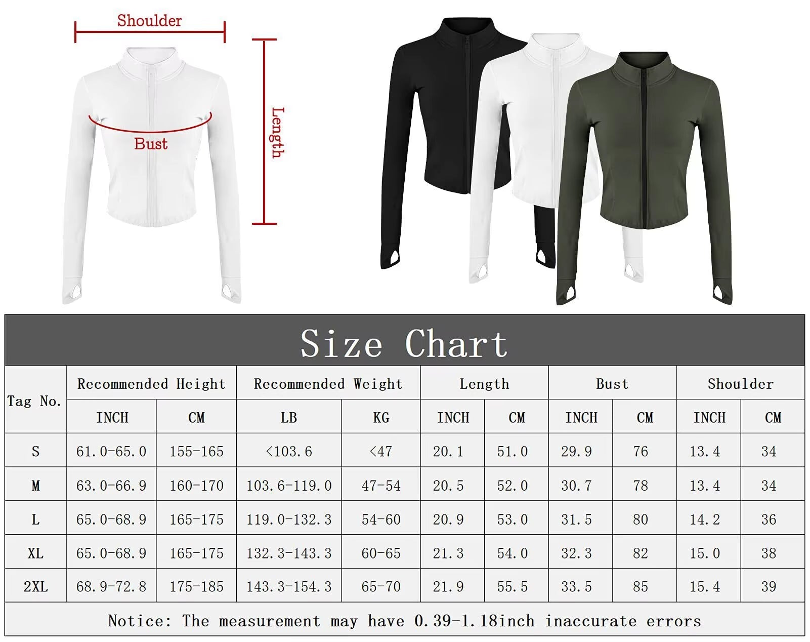 Women'S Tracksuit Jacket Slim Fit Long Sleeved Fitness Coat Yoga Crop Tops with Thumb Holes Gym Jacket Workout Sweatshirts