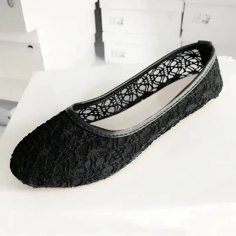2020 New Women Flats Shoes Ballet Flats Fashion Bow-Knot Women Shoes Slip on Cut Outs Flat Sweet Hollow Summer Female Shoes